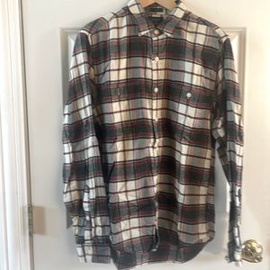 J CREW Men’s Plaid Button Down Flannel Shirt Medium